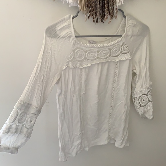 Westport Women White 3/4 Sleeve Blouse Size XS - Picture 5 of 9